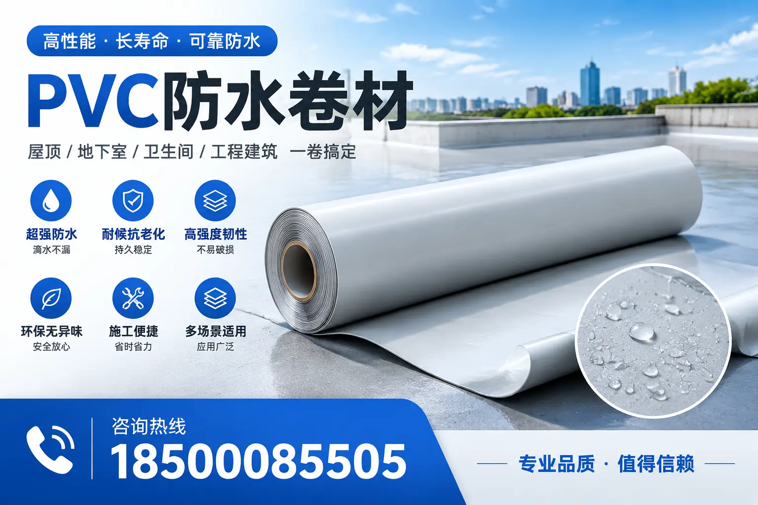 PVC防水卷材的防水效果评测,适合南通的科学依据